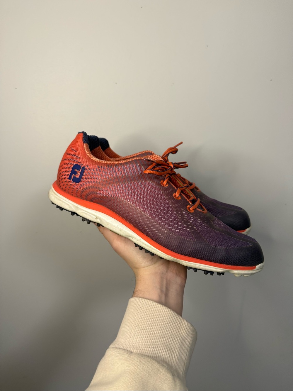 FootJoy Womens Orange and Purple Casual Golf Shoes - 9